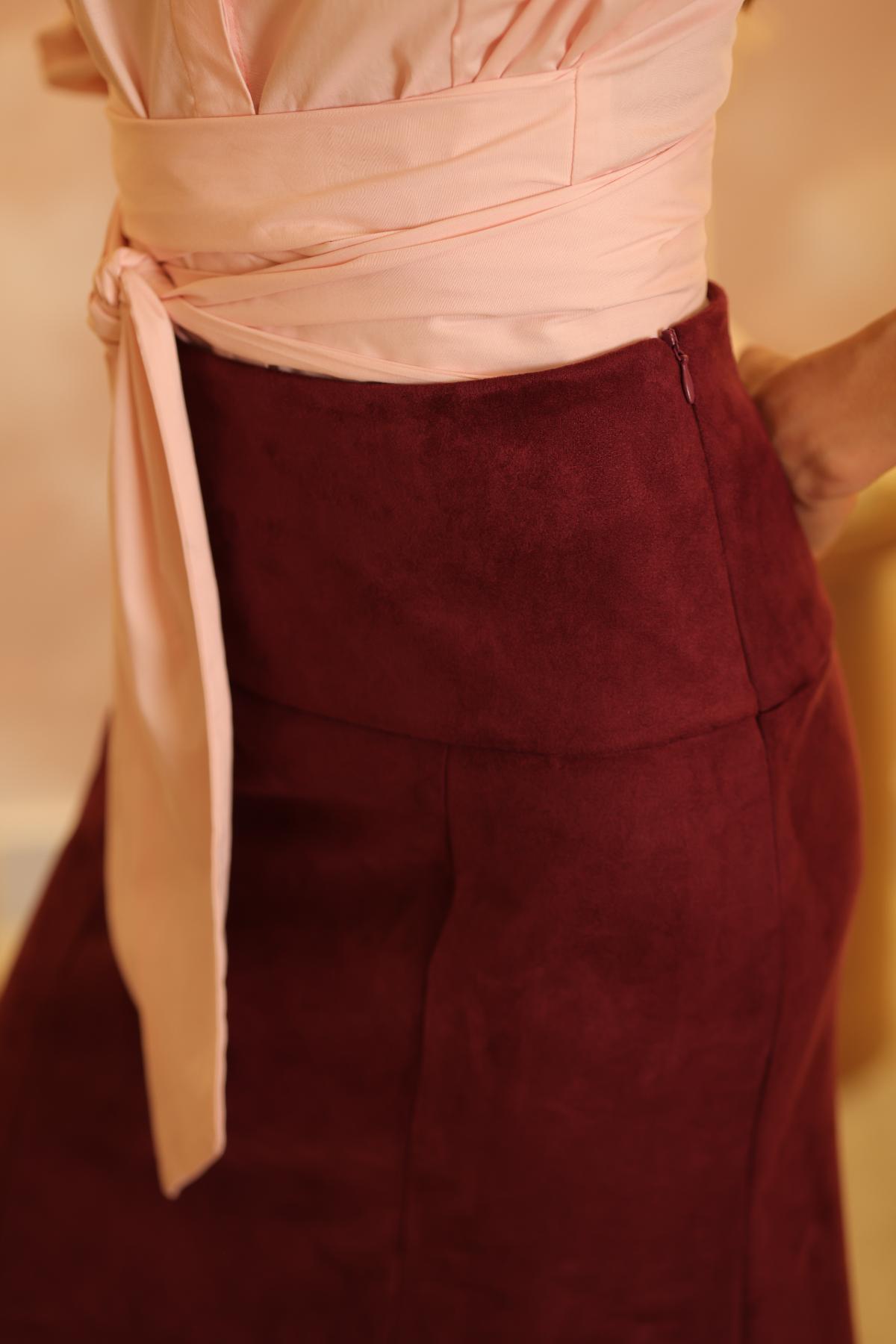 Falda Clarice Burgundy