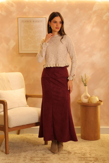 Falda Clarice Burgundy