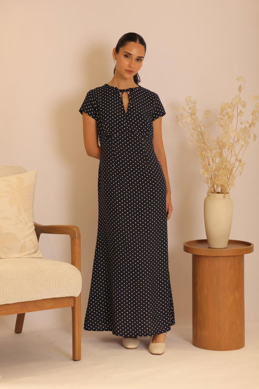 Vestido Nostalgia Print_Azul