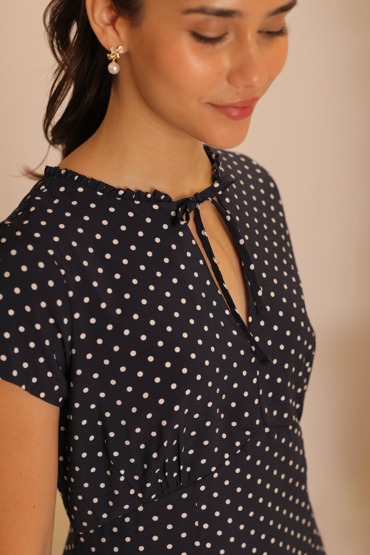 Vestido Nostalgia Print_Azul