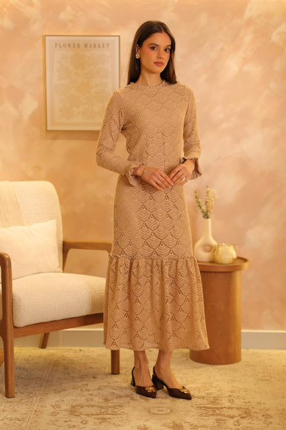Vestido Aria Camel