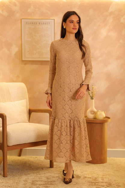 Vestido Aria Camel