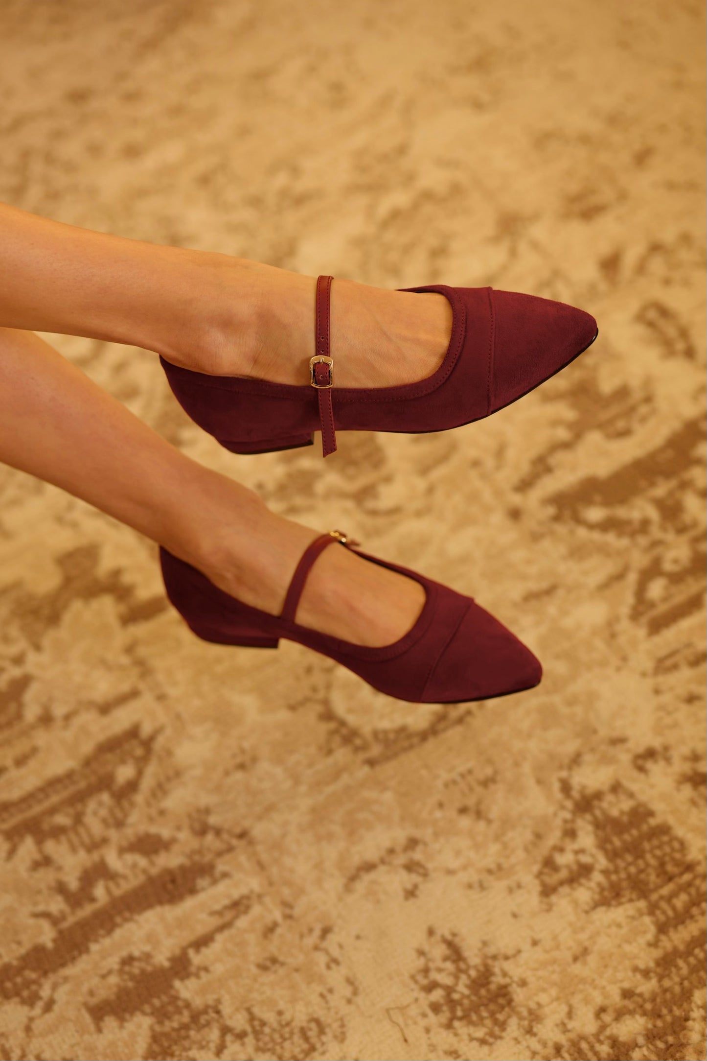 Flats Amelie Burgundy