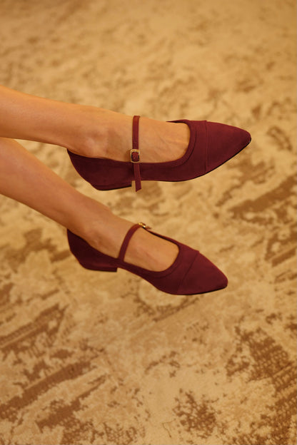 Flats Amelie Burgundy