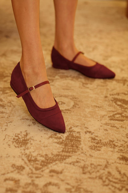 Flats Amelie Burgundy