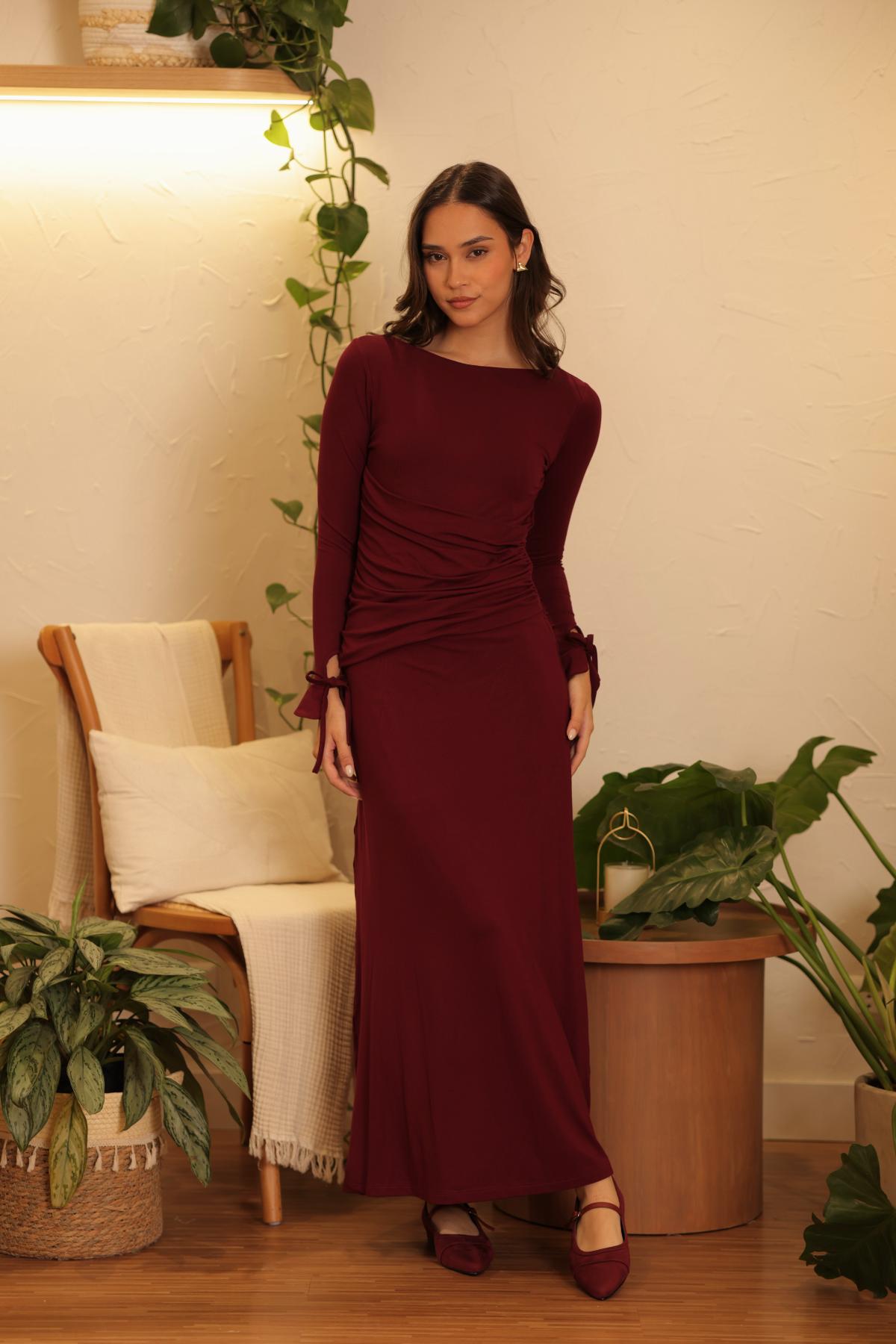Vestido Nova Burgundy