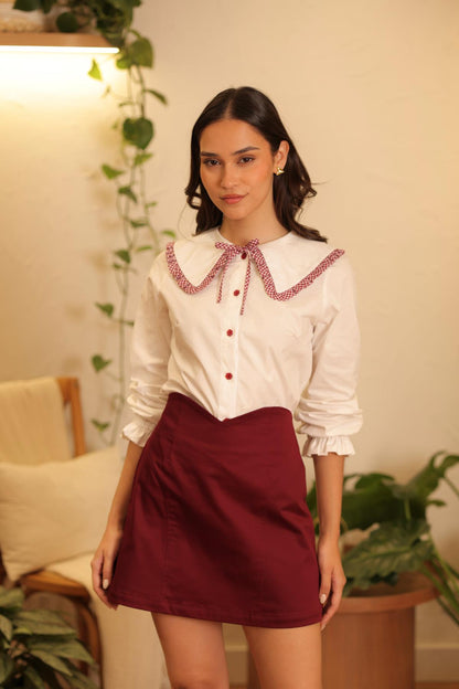 Falda Iris Burgundy