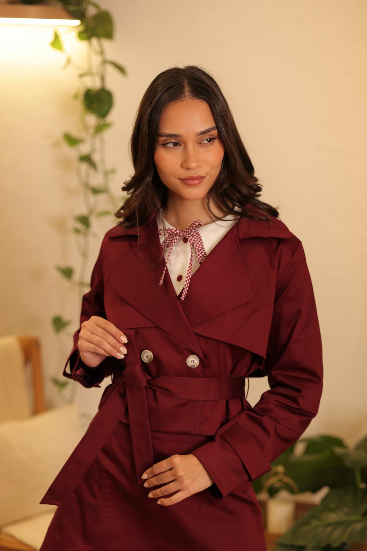 Gabardina Savia Burgundy