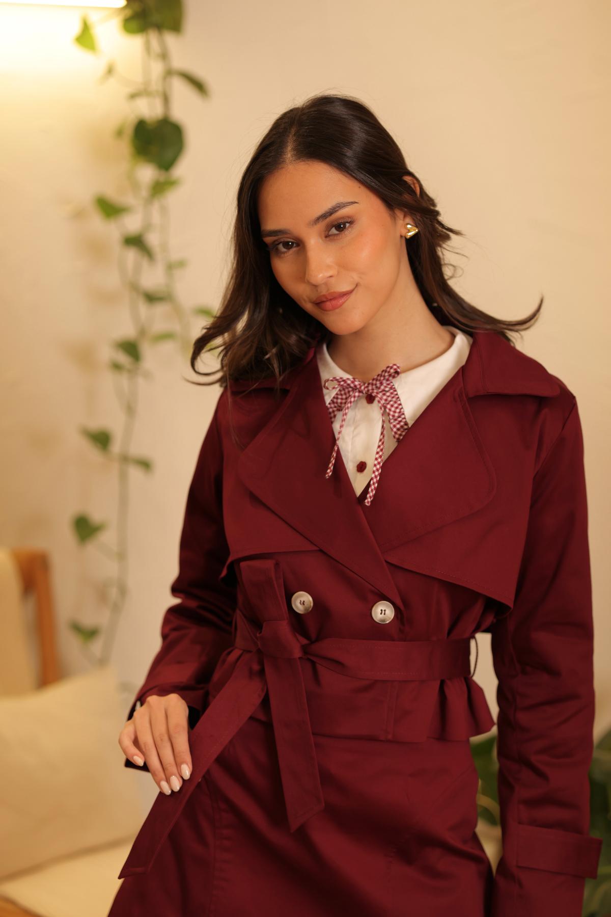 Gabardina Savia Burgundy