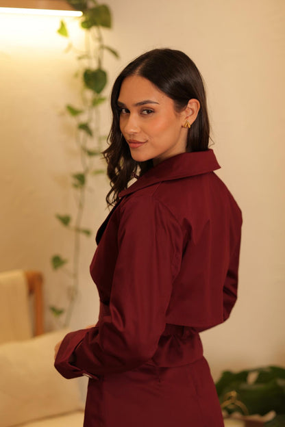 Gabardina Savia Burgundy
