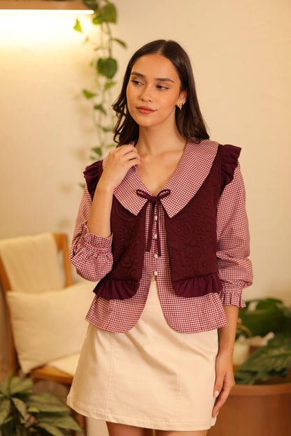 Chaleco Flora Burgundy
