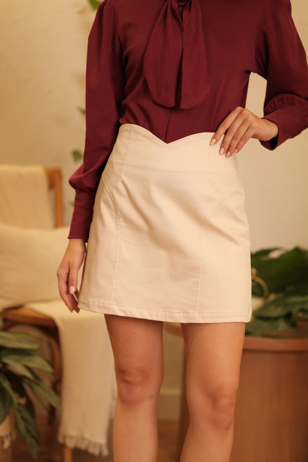 Falda Iris Crema
