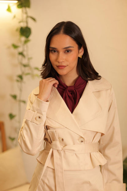Gabardina Savia Crema