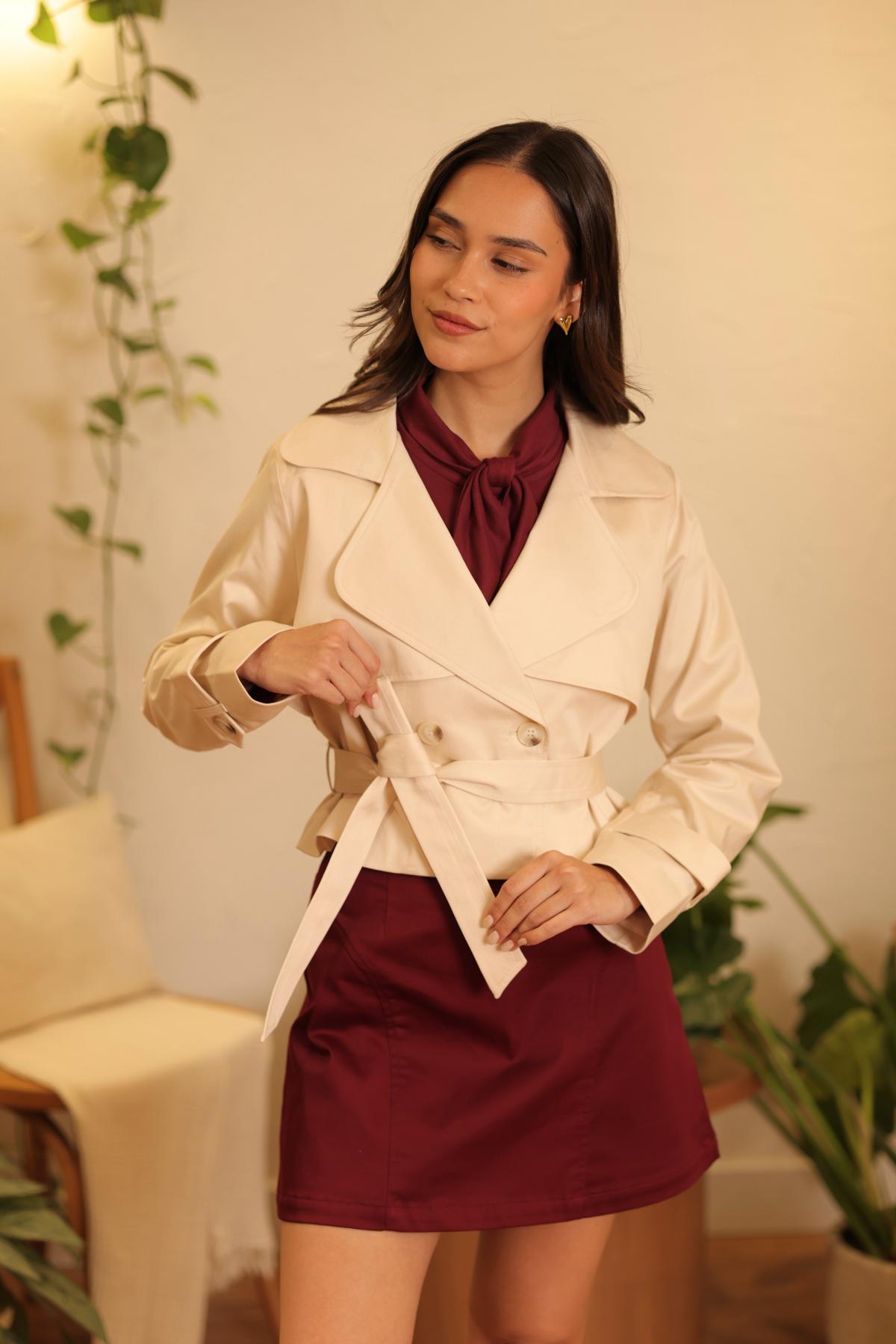 Gabardina Savia Crema