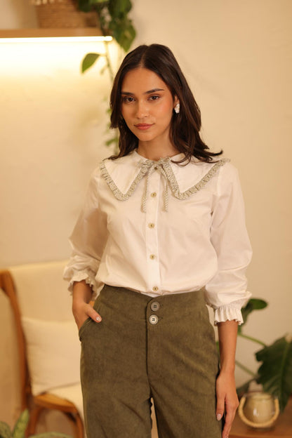 Blusa Dalia Vichy_Olivo - PRE VENTA