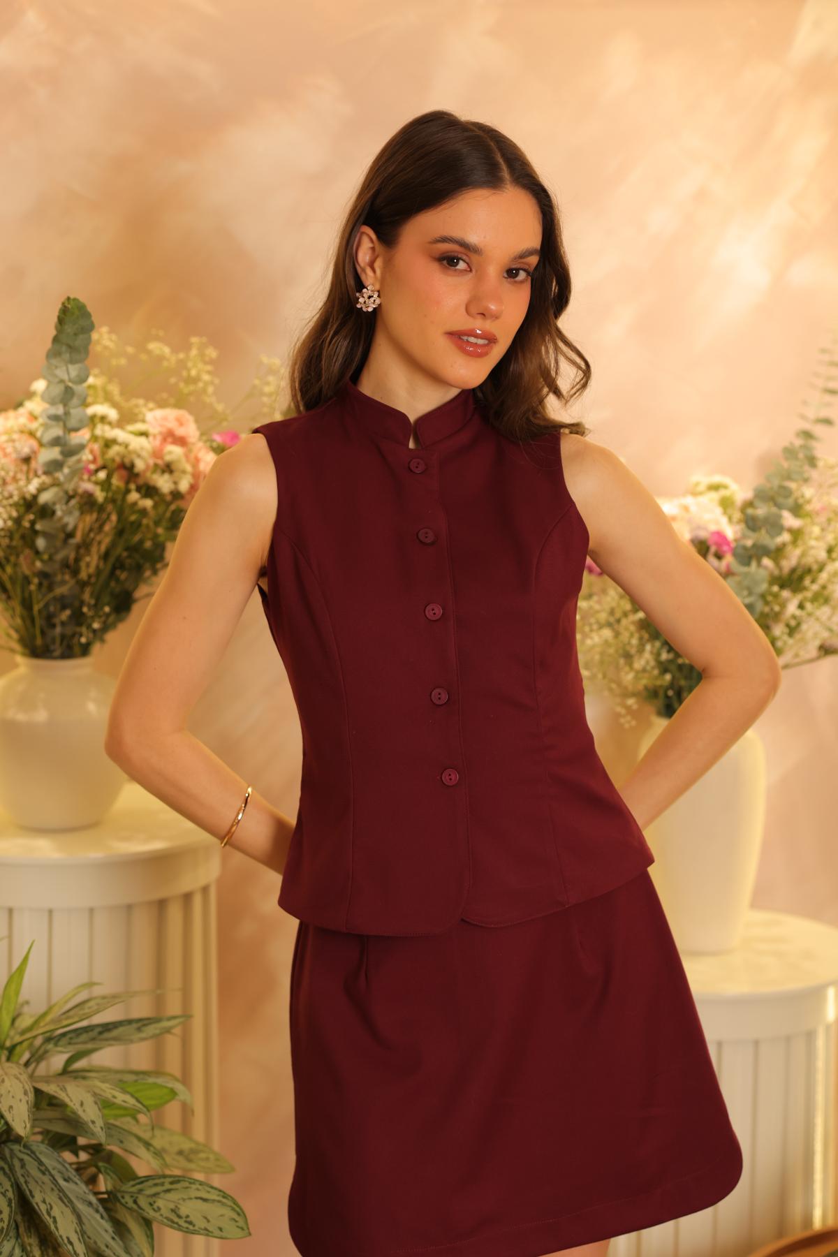 Chaleco Rose Burgundy