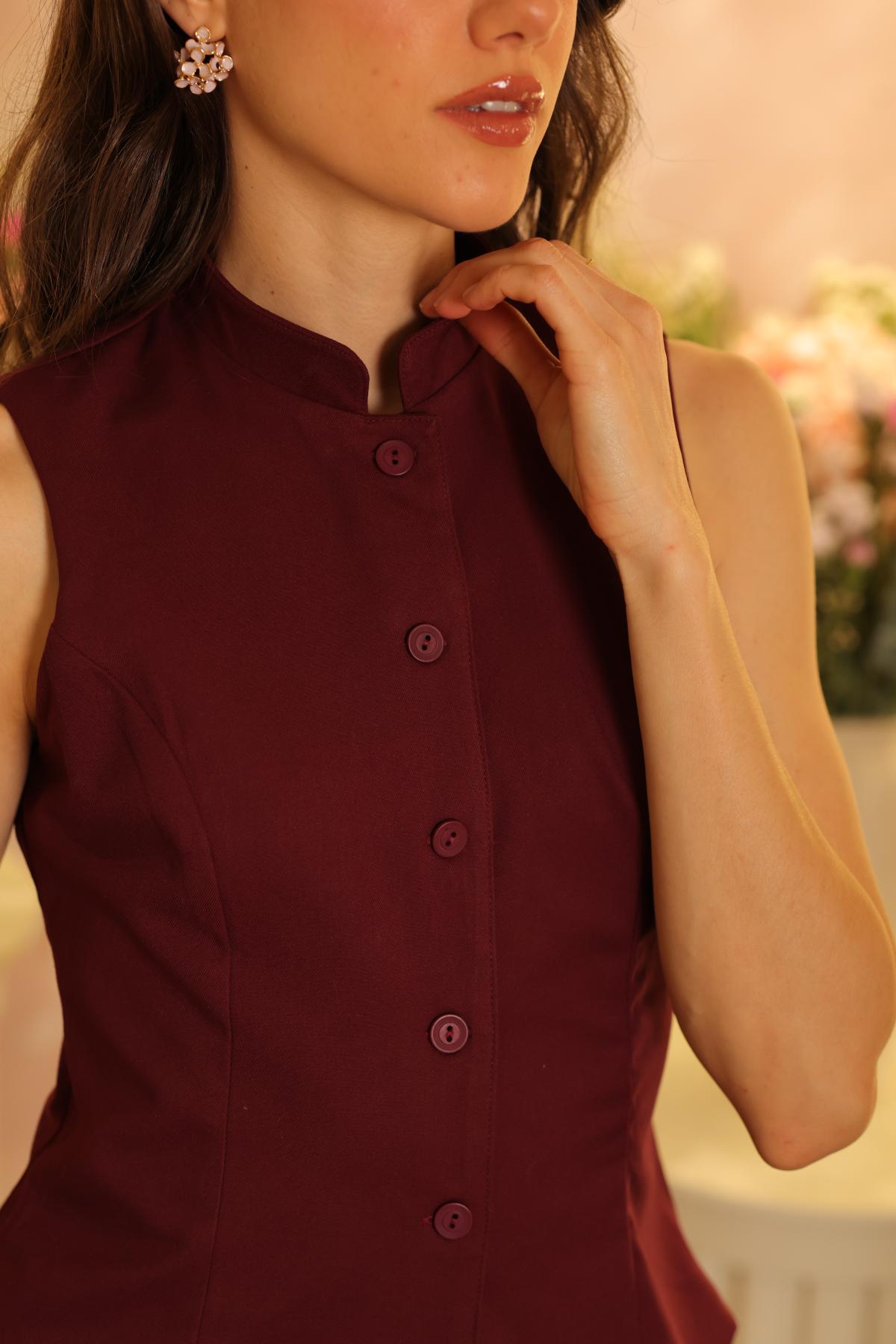 Chaleco Rose Burgundy