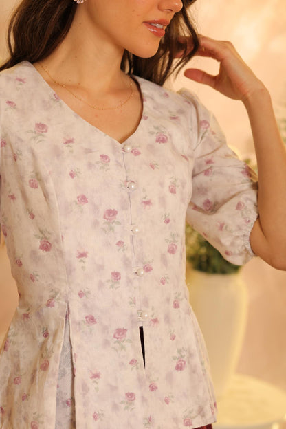 Blusa Jazmine Malva Floral