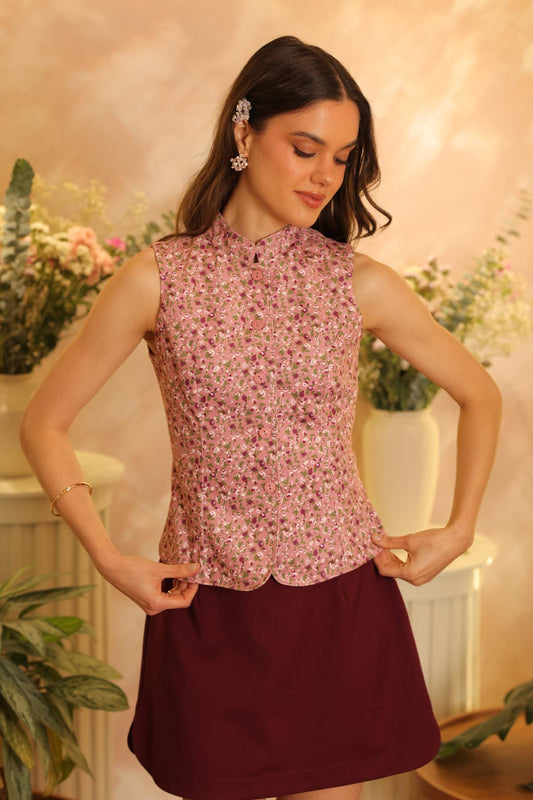 Chaleco Rose Rosa Floral