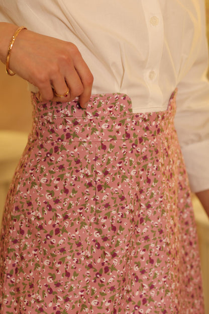 Falda Maia Rosa floral
