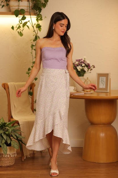 Falda Chantilly Lila Floral