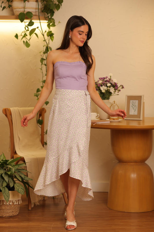 Falda Chantilly Lila Floral