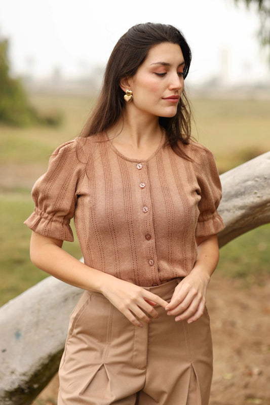 Cardigan Nat Chocolate
