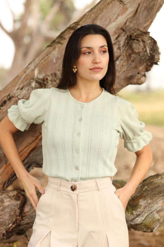 Cardigan Nat Pistacho