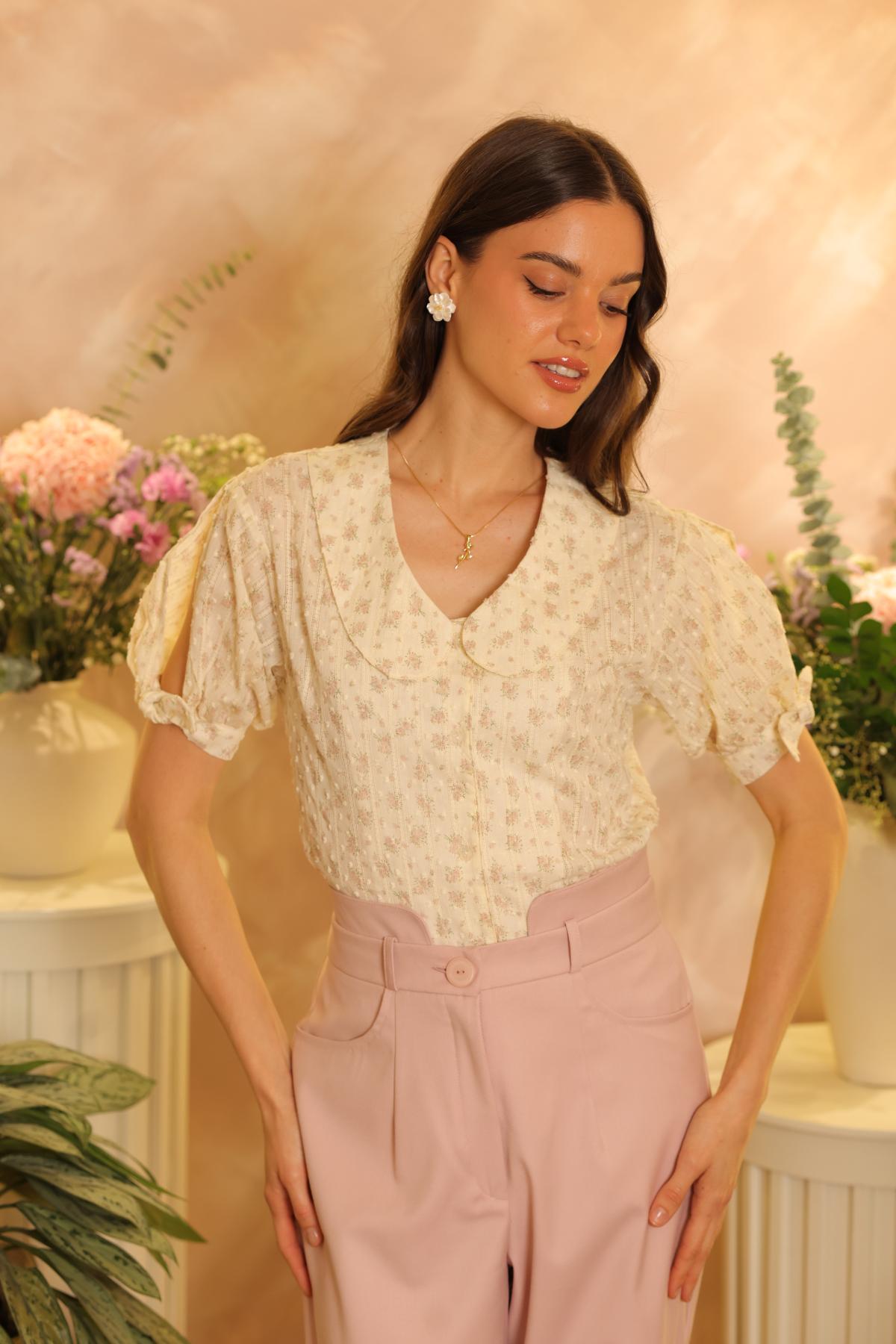 Blusa Daysi Flores Rosa