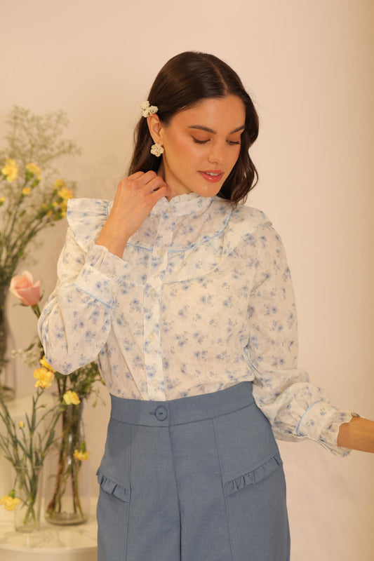 Blusa Daphne Celeste Floral