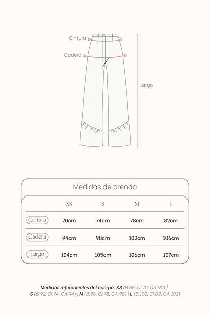 Pantalón Vuelo Print_Azul