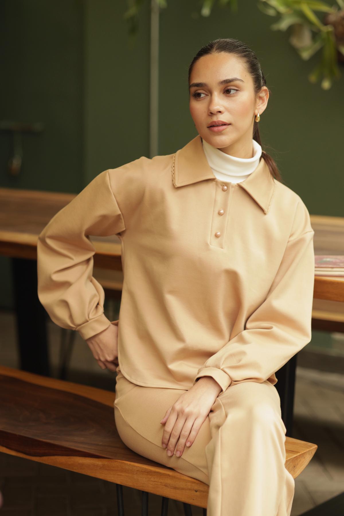 Sweater Suzette-Camel